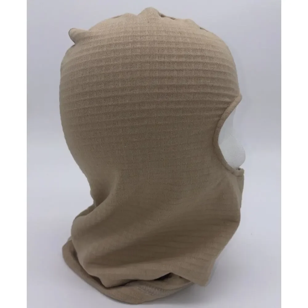 Grid-Texture Performance Balaclava – Tan/Beige Tactical Face Mask